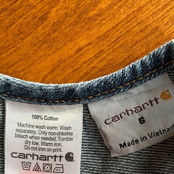 Carhartt blue denim overalls 6 - Picture 3 of 12